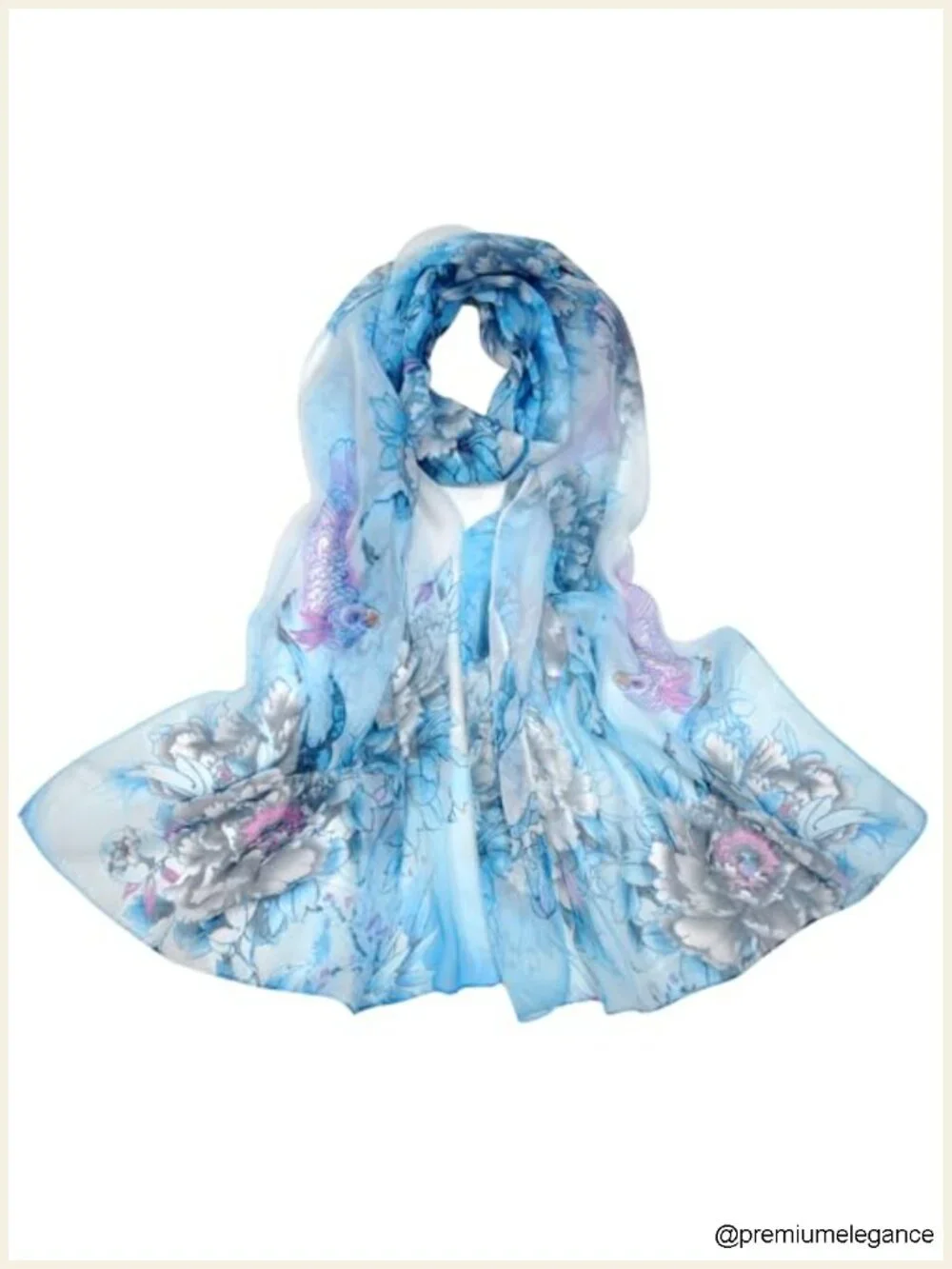 Women's Lightweight Silk Scarf Wrap Shawl Fashion Accessory